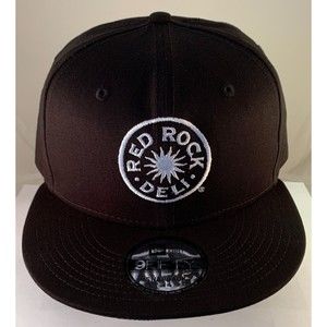 NEW Embroidered Red Rock Deli Snapback Hat Cap Black White Adjustable New Era